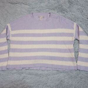 Sincerely Jules Sweater‎ Womens M Purple Cottage Core Comfort Soft Cozy